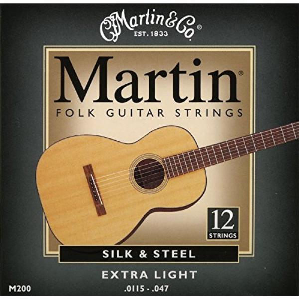 Martin guitar strings martin M200 martin guitar accessories Silk acoustic guitar martin &amp; martin guitar Steel martin acoustic guitar strings 12-String Folk Guitar Strings, Extra Light #1 image