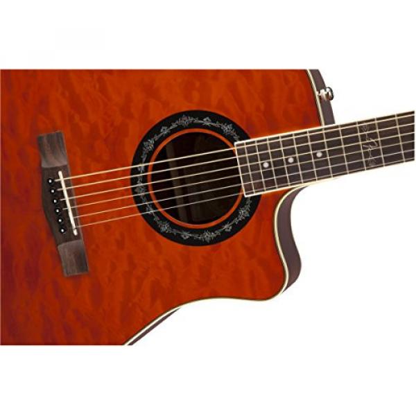 Fender T-Bucket 300CE Cutaway Acoustic-Electric Guitar, Quilted Maple Top, Mahogany Back and Sides, Fishman Preamp - Amber #3 image
