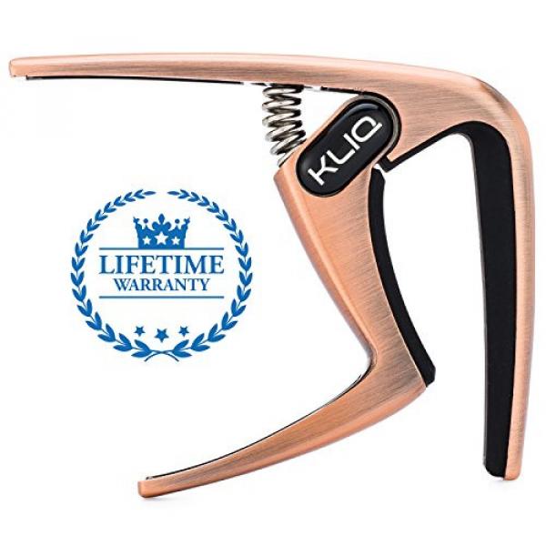 KLIQ K-PO Guitar Capo for 6 String Acoustic and Electric Guitars - Trigger Style for a Quick Change, Brushed Bronze #2 image