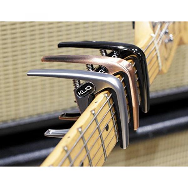KLIQ K-PO Guitar Capo for 6 String Acoustic and Electric Guitars - Trigger Style for a Quick Change, Brushed Bronze #7 image