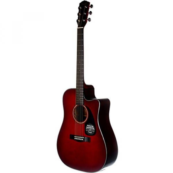 Fender Factory Special Run CD-60CE Acoustic-Electric Guitar with Case - Red Burst #3 image