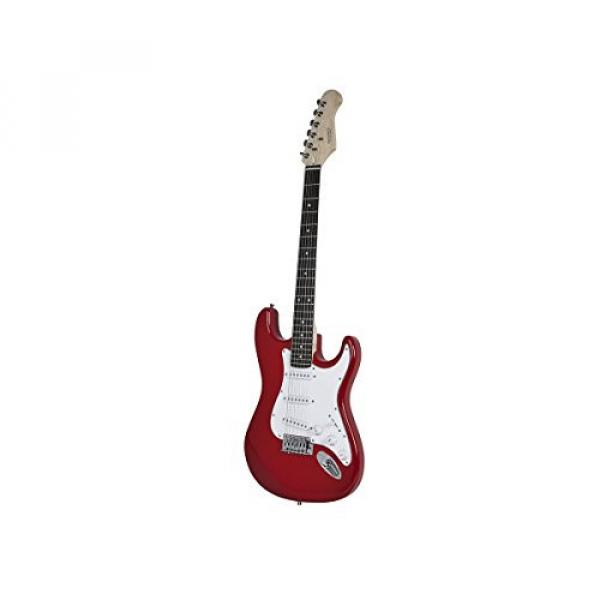 Monoprice 610102 California Classic Solid Body Electric Guitar, Red #1 image