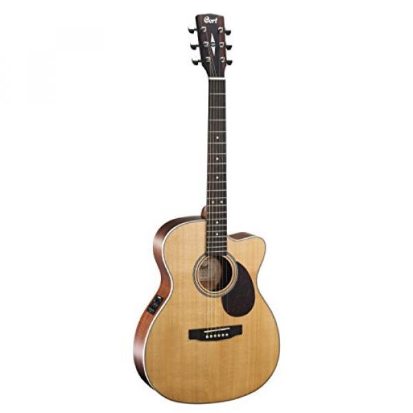 Cort L100-OC NS Luce Series Acoustic-Electric Guitar OM Body Solid Spruce Top, Natural Satin #1 image