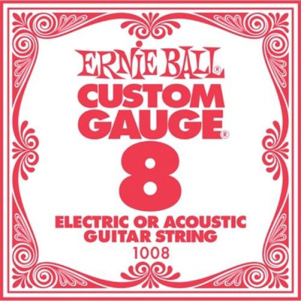 Ernie Ball EB1008 Single Steel Acoustic Electric Guitar String - .008 Gauge #1 image