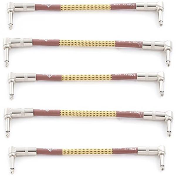 5 Pack of Fender Custom Shop 6&quot; Tweed Patch Cables #1 image