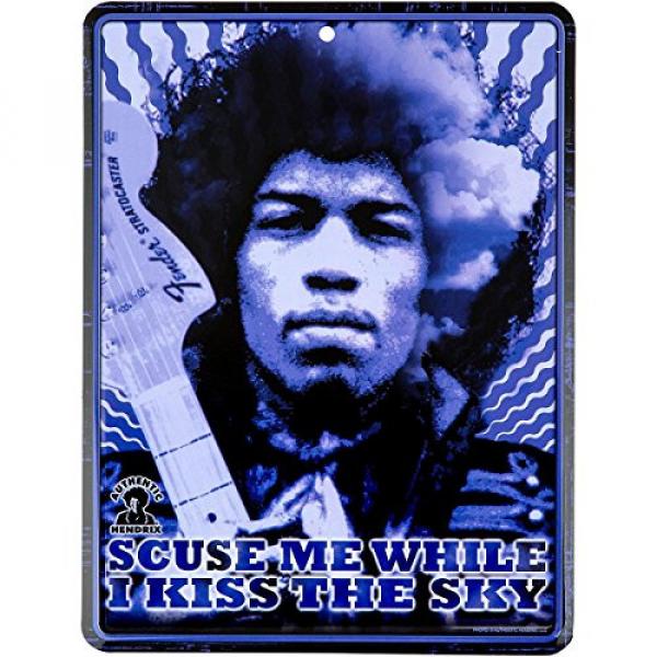 Fender Jimi Hendrix Collection &quot;Kiss The Sky&quot; Tin Sign #1 image