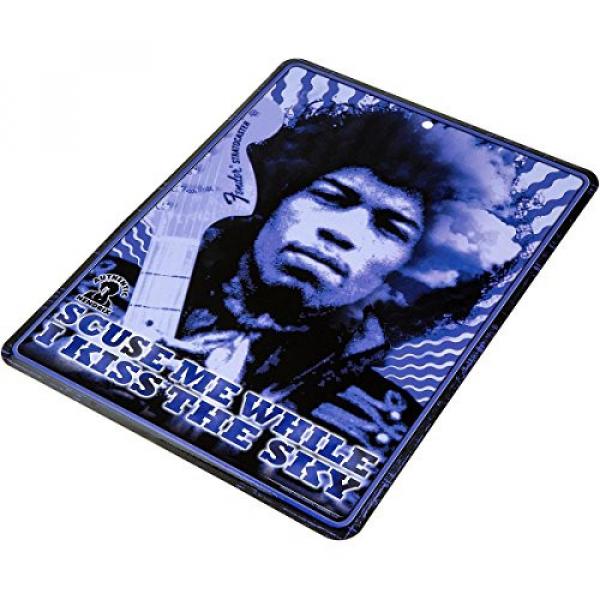 Fender Jimi Hendrix Collection &quot;Kiss The Sky&quot; Tin Sign #2 image