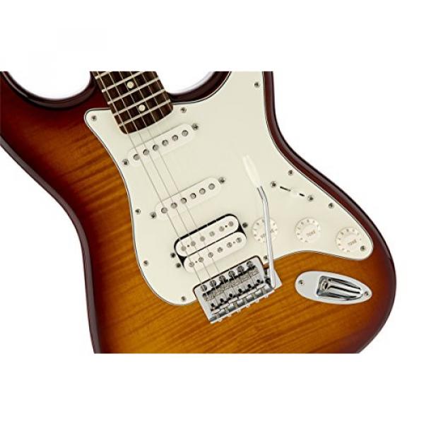 Fender Standard Stratocaster Electric Guitar - HSS - Flame Maple Top - Rosewood Fingerboard, Tobacco Sunburst #3 image