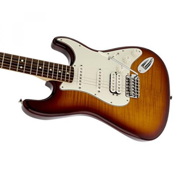 Fender Standard Stratocaster Electric Guitar - HSS - Flame Maple Top - Rosewood Fingerboard, Tobacco Sunburst #5 image