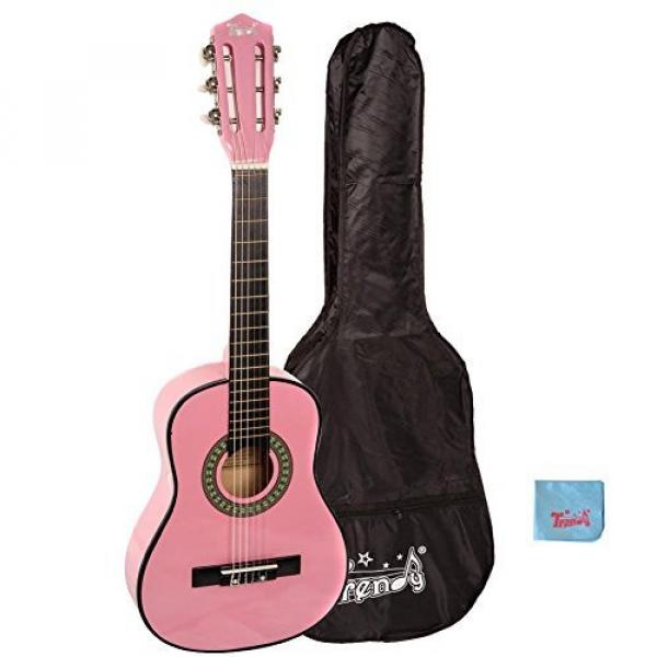 Trendy 30 Inch Classical Guitar (1/2 Size), Package, Basswood, Pink #1 image