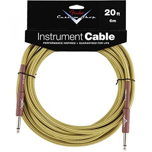 Fender Custom Shop Performance Series Cable (Straight-Straight Angle) for electric guitar, bass guitar, electric mandolin, pro audio #1 image