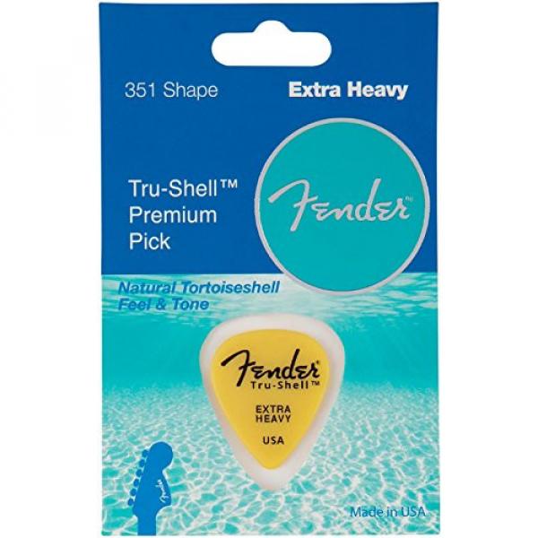 Fender 351 Shape Picks, Tru-Shell, Extra Heavy for electric guitar, acoustic guitar, mandolin, and bass #1 image