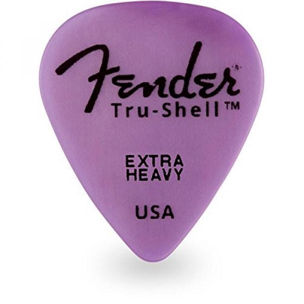 Fender 351 Shape Picks, Tru-Shell, Extra Heavy for electric guitar, acoustic guitar, mandolin, and bass #2 image