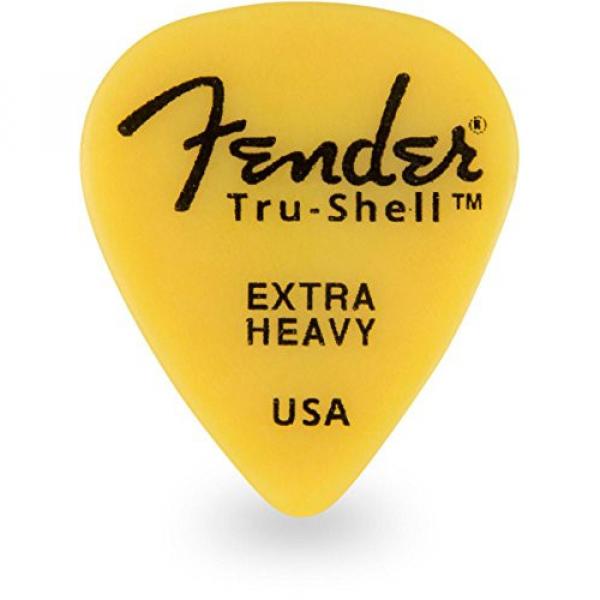 Fender 351 Shape Picks, Tru-Shell, Extra Heavy for electric guitar, acoustic guitar, mandolin, and bass #4 image