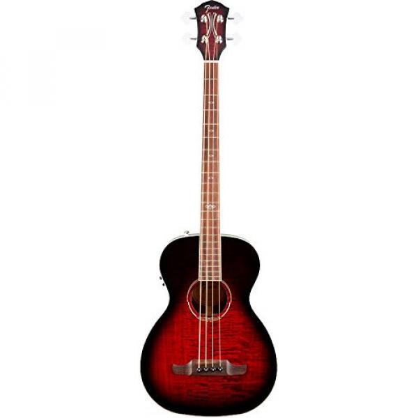 Fender T-Bucket 300 Acoustic Electric Bass Guitar, Rosewood Fingerboard - Trans Cherry Burst #3 image