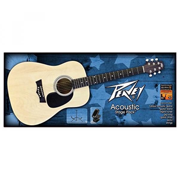 Peavey Acoustic Guitar Rockmaster Pack with Bag, Stand, Tuner, Picks, and More #5 image