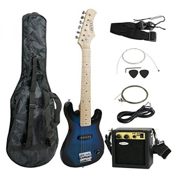 Smartxchoices martin guitar case 30&quot; martin acoustic guitar Inch martin strings acoustic Kids acoustic guitar martin Electric acoustic guitar strings martin Guitar With 5W Amp &amp; Much More Guitar Combo Accessory Kit (Blue) #1 image