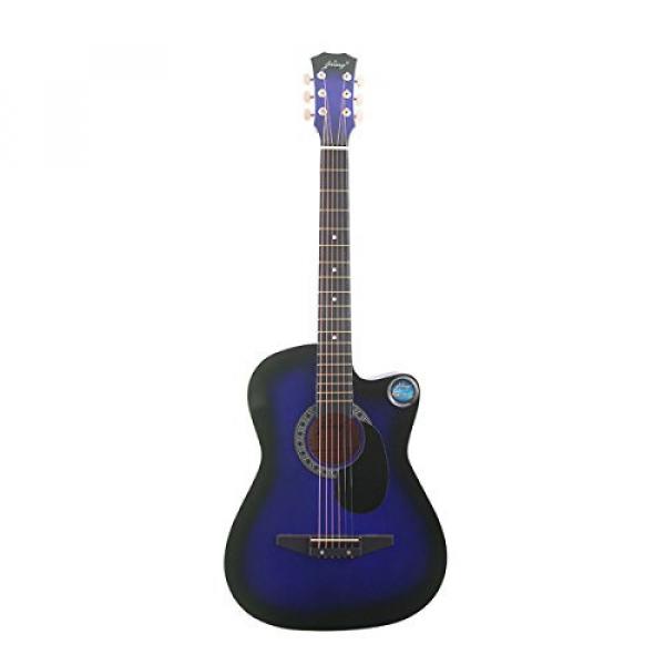Blueseason 38&quot; Acoustic Guitar Beginner Starter Series Package with Bag, Strings, Picks,Blue #1 image