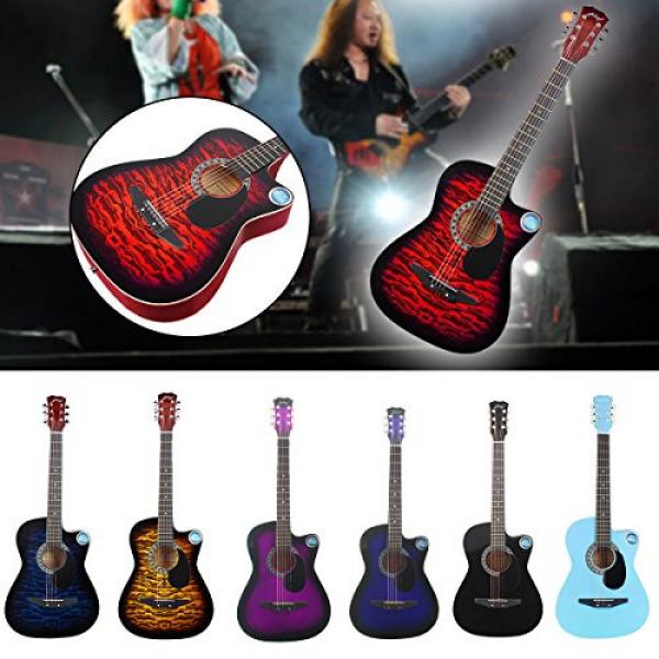 Blueseason 38&quot; Acoustic Guitar Beginner Starter Series Package with Bag, Strings, Picks,Blue #7 image