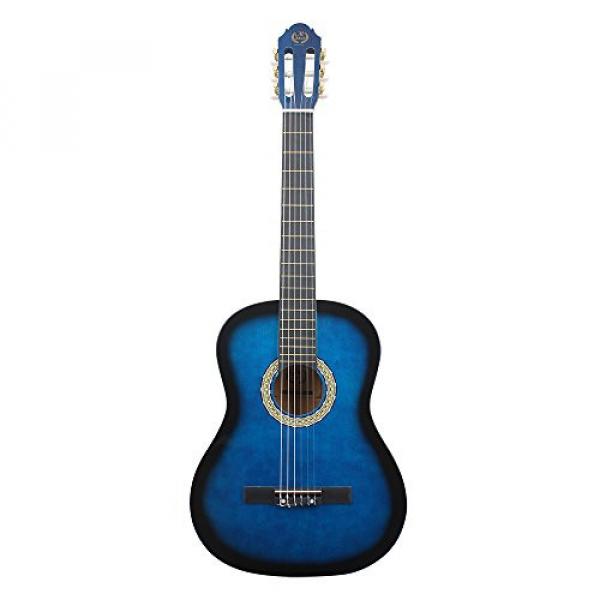 MBAT 39 Inch Classical Acoustic Guitar for Beginner with Waterproof Bag Accessories Pack (Blue) #2 image