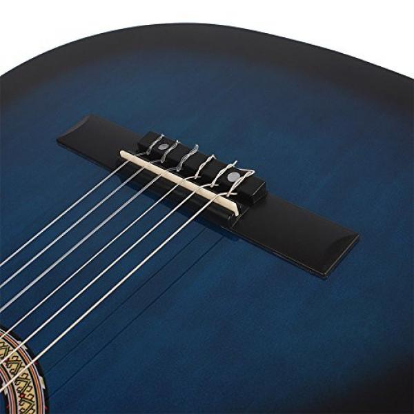 MBAT 39 Inch Classical Acoustic Guitar for Beginner with Waterproof Bag Accessories Pack (Blue) #6 image