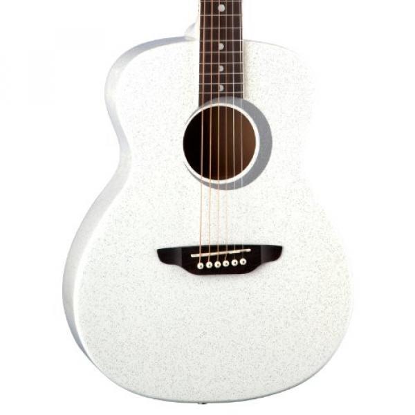 Luna Guitars JB-AR-BOR-WHT-KIT-1 Aurora Borealis White Pearl Sparkle Children's Guitar Bundle #2 image