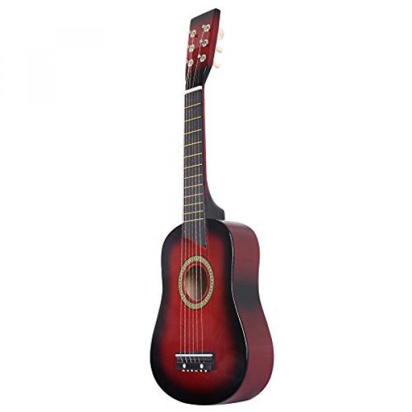 25&quot; Beginners Kids Acoustic Guitar 6 String with Pick Children Kids Gift (Red) #2 image