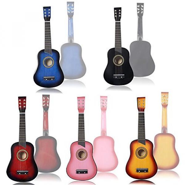 25&quot; Beginners Kids Acoustic Guitar 6 String with Pick Children Kids Gift (Red) #6 image
