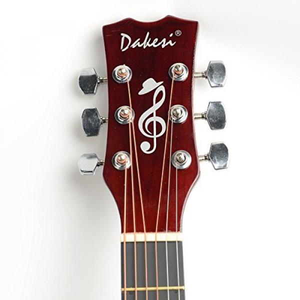 Dakesi DK-38C Basswood Guitar for Beginner Guitar Lover Gift with Bag Accessories Pack (Coffee) #4 image