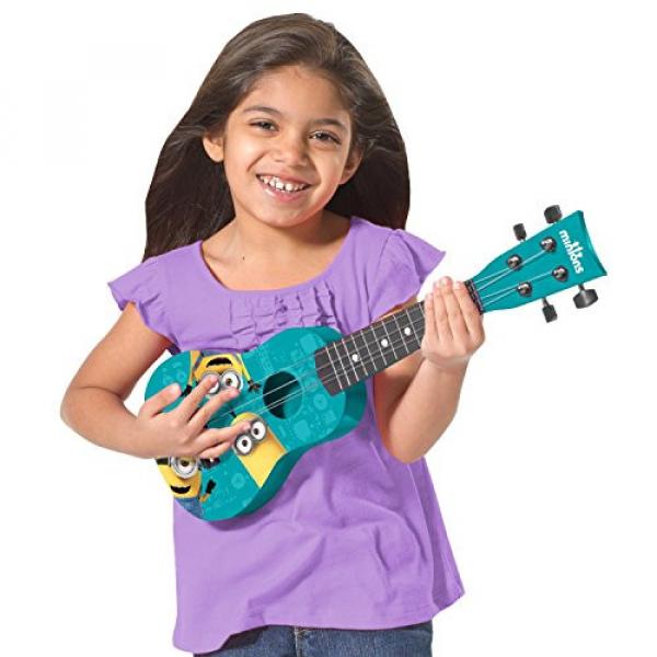Minions Mini Guitar Deluxe w/Pick Case &amp; Happy (Despicable Me 2) Sheet Music #4 image