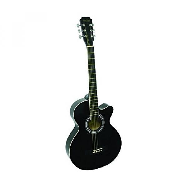 Main Street Guitars MAS38BK 38-Inch Acoustic Cutaway Guitar in Black Finish #1 image