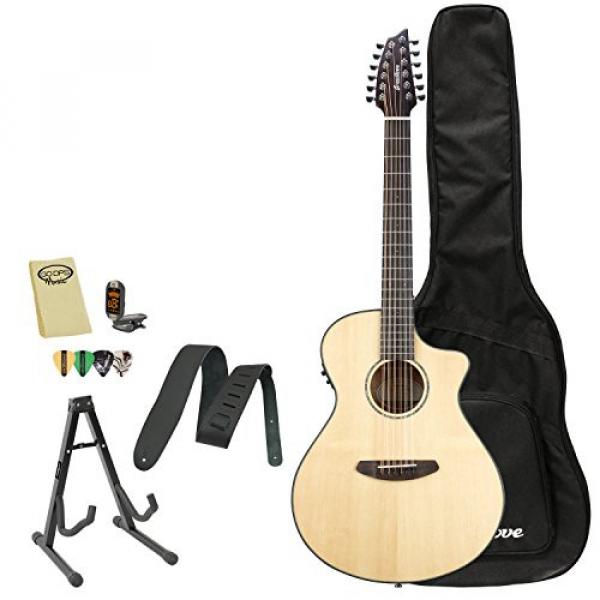 Breedlove PURSUIT-12 Pursuit 12 String Acoustic-Electric Guitar with Strap, Stand, Picks, Tuner, Cloth and Gig Bag #1 image