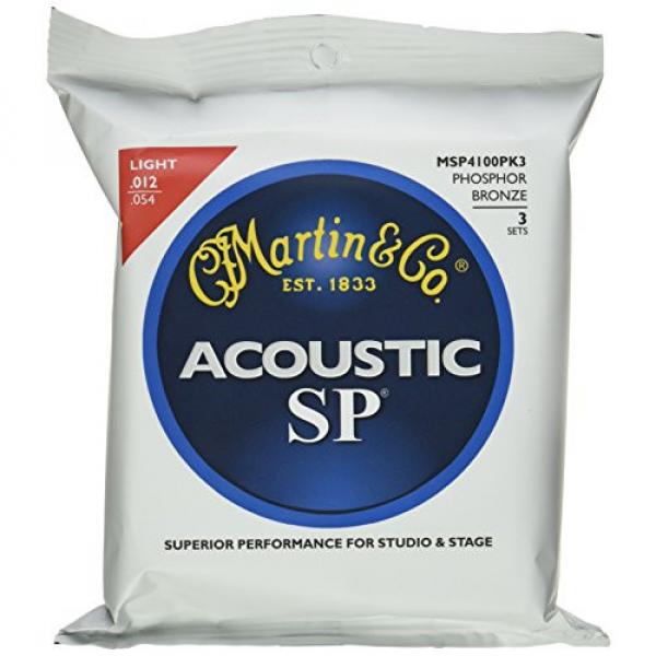 Martin martin d45 MSP4100 martin SP dreadnought acoustic guitar Phosphor martin acoustic guitar Bronze guitar strings martin Acoustic Guitar Strings, Light 3 Pack #1 image