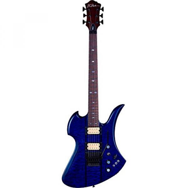 B.C. Rich Mockingbird Neck Through with Floyd Rose and DiMarzios Electric Guitar Transparent Cobalt Blue #3 image