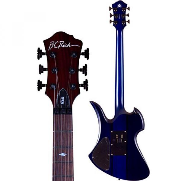 B.C. Rich Mockingbird Neck Through with Floyd Rose and DiMarzios Electric Guitar Transparent Cobalt Blue #4 image