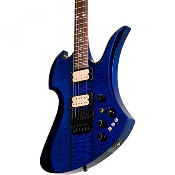 B.C. Rich Mockingbird Neck Through with Floyd Rose and DiMarzios Electric Guitar Transparent Cobalt Blue #5 image