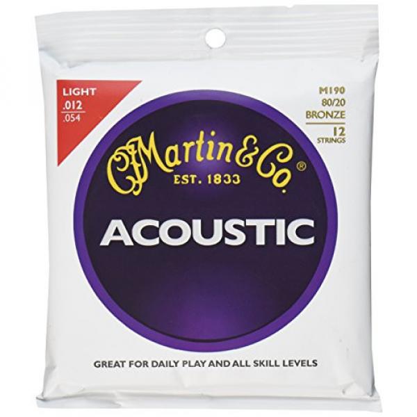 Martin martin guitar strings acoustic medium M190 acoustic guitar martin 80/20 martin strings acoustic Bronze guitar martin 12-String martin acoustic strings Acoustic Guitar Strings, Light #1 image