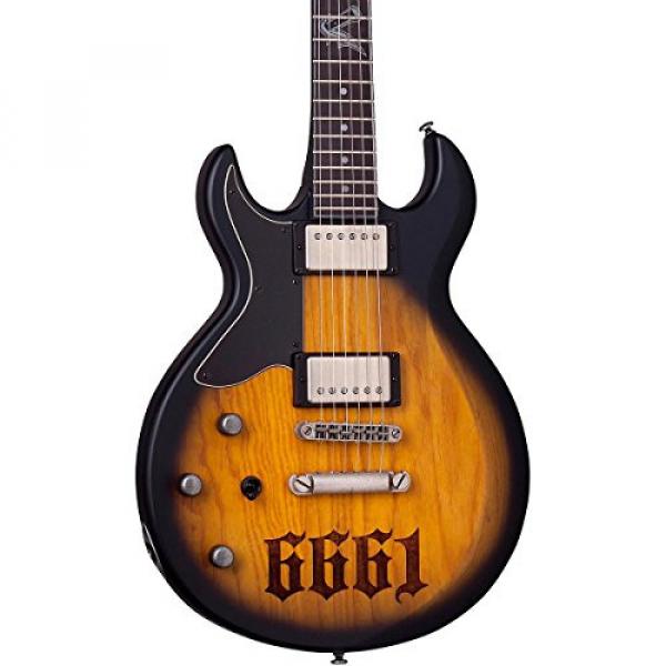 Schecter Guitar Research Zacky Vengeance S-1 6661 Left-Handed Electric Guitar Aged Natural Satin Black Burst #1 image