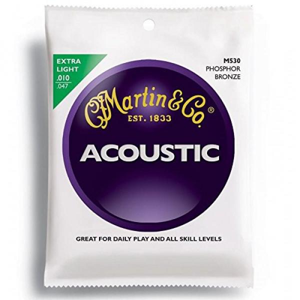 Martin martin strings acoustic M530 acoustic guitar strings martin Phosphor martin acoustic guitar strings Bronze guitar strings martin Acoustic martin acoustic strings Guitar Strings, Extra Light #1 image