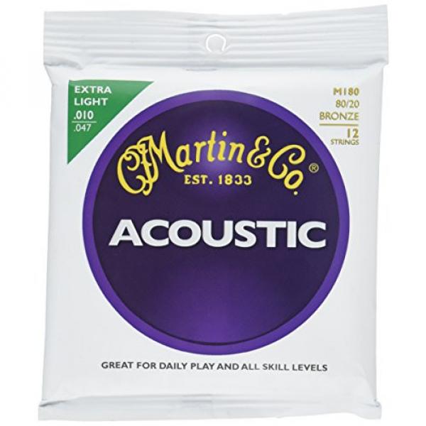 Martin martin acoustic guitar strings M180 acoustic guitar strings martin 80/20 guitar martin Bronze martin guitar accessories 12-String acoustic guitar martin Acoustic Guitar Strings, Extra Light #1 image