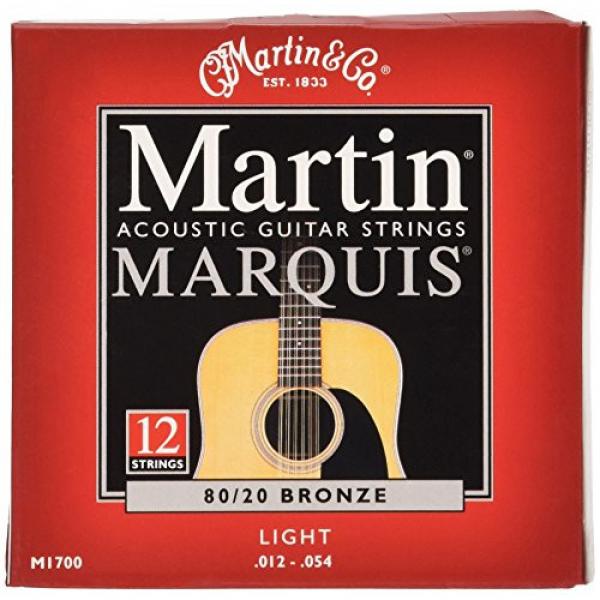 Martin martin acoustic guitar M1700 acoustic guitar strings martin Marquis dreadnought acoustic guitar 80/20 martin Bronze martin guitar case 12-String Acoustic Guitar Strings, Light #1 image