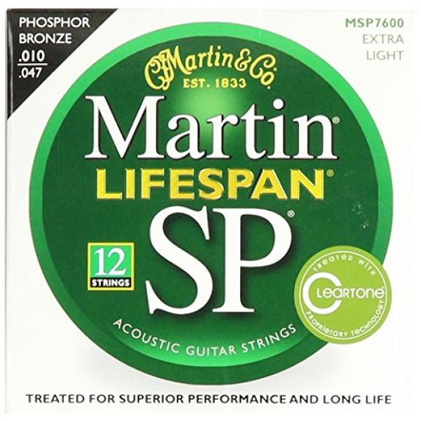 Martin martin acoustic guitars MSP7600 guitar martin SP martin guitar strings acoustic medium Lifespan martin acoustic guitar 92/8 martin guitars acoustic Phosphor Bronze Acoustic String, Extra Light, 12-String #1 image