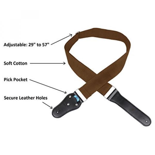 Acoustic martin guitar Guitar martin guitar accessories Strap martin guitar case - martin guitar strings acoustic Soft martin guitars Cotton no Slide During Playing and Cut Into Your Body Like Nylon - Wide Adjustment Range and Secure Leather Holes-Suitabl #5 image