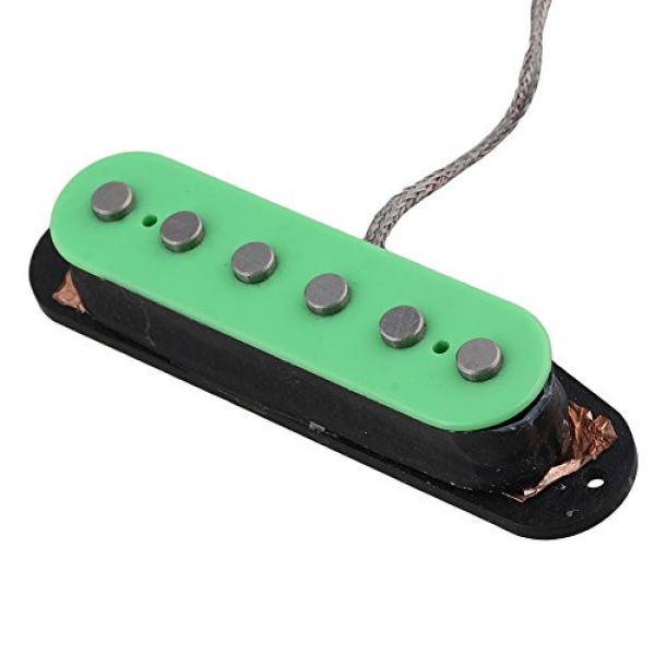 BQLZR 52mm Green Black Plastic Alnico Magnet Cupronickel Double Coil Humbucker Electric Guitar Neck Pickup 13.7k ohms #5 image
