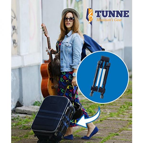 Tunne Guitar Stand for Acoustic, Electric or Bass Keeps Your Instrument Safe and Secure (Silver) #3 image
