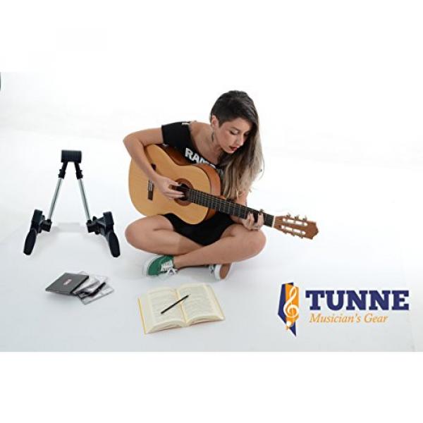 Tunne Guitar Stand for Acoustic, Electric or Bass Keeps Your Instrument Safe and Secure (Silver) #6 image