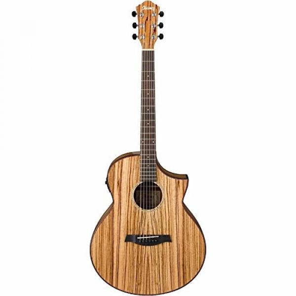 Ibanez Exotic Wood AEW40ZWNT A/E Zebrawood Guitar w/BK Hard Case &amp; More #2 image