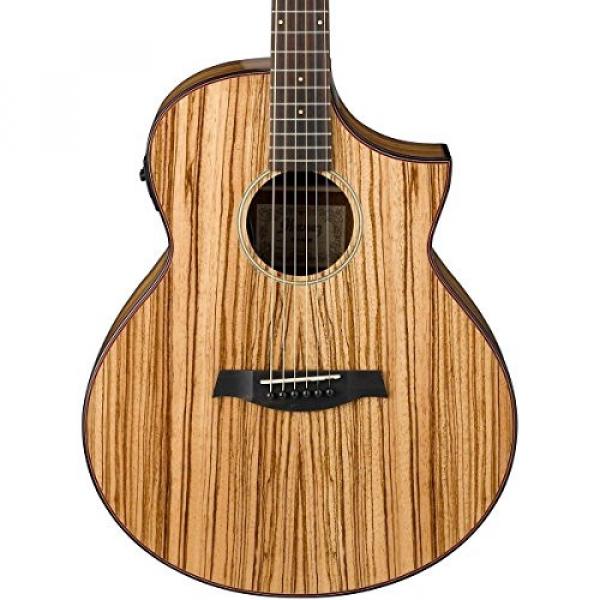 Ibanez Exotic Wood AEW40ZWNT A/E Zebrawood Guitar w/BK Hard Case &amp; More #3 image