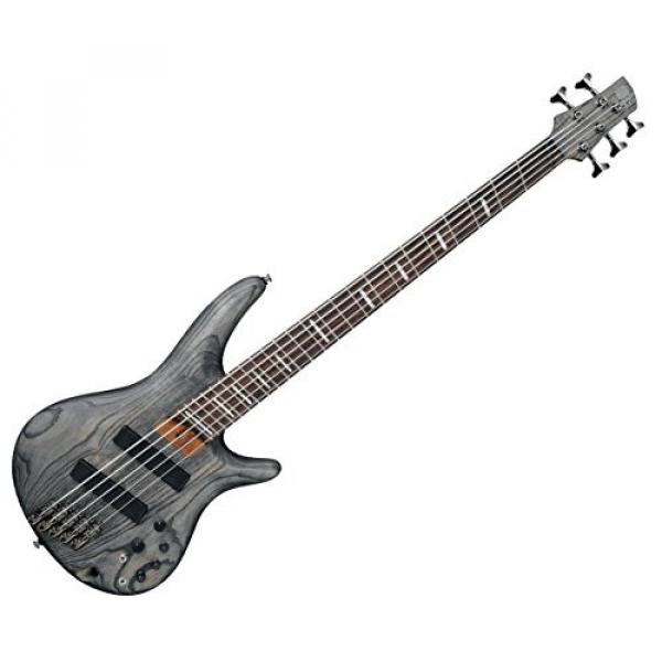 Ibanez SRFF805 Multi-scaling 5-String Electric Bass Guitar with Satin Black Finish #1 image