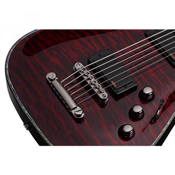 Schecter HELLRAISER C-VI Baritone 6-String Electric Guitar, Black Cherry #7 image